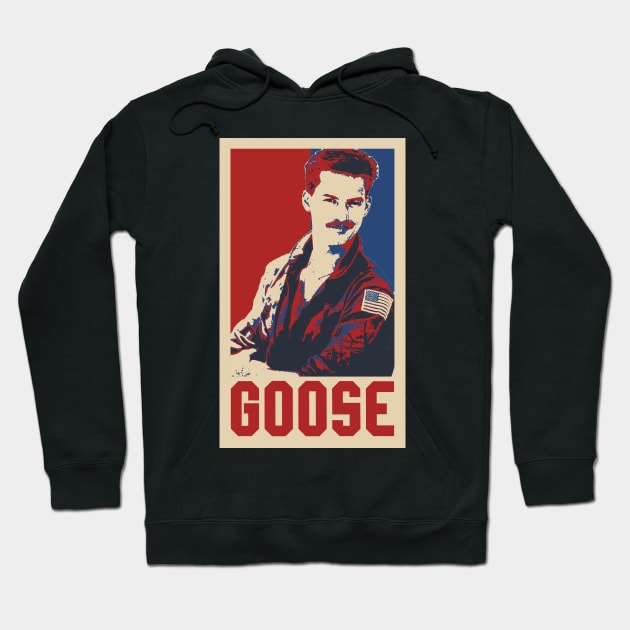 Goose Top Gun Pop Art Style Hoodie by mia_me